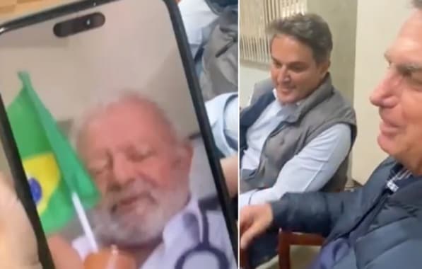 VÍDEO: Bolsonaro é visto em conversa com sósia de Lula que viralizou em ato da paulista