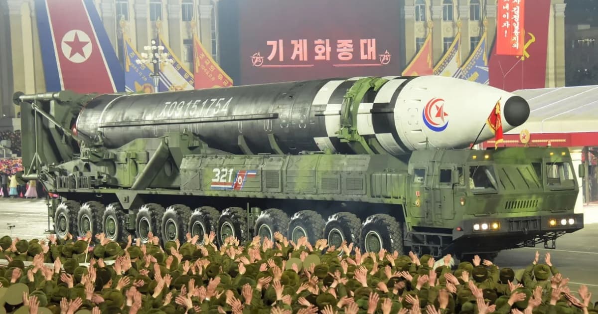 Míssil coreano, de mesmo tipo que os usados nos testes realizados pela Coreia do Norte na segunda-feira(22)