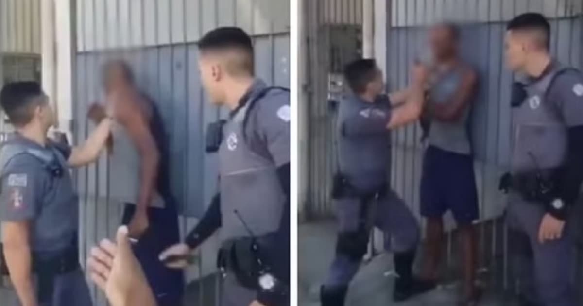 VÍDEO: PM joga spray de pimenta no rosto de homem negro imobilizado em São Paulo