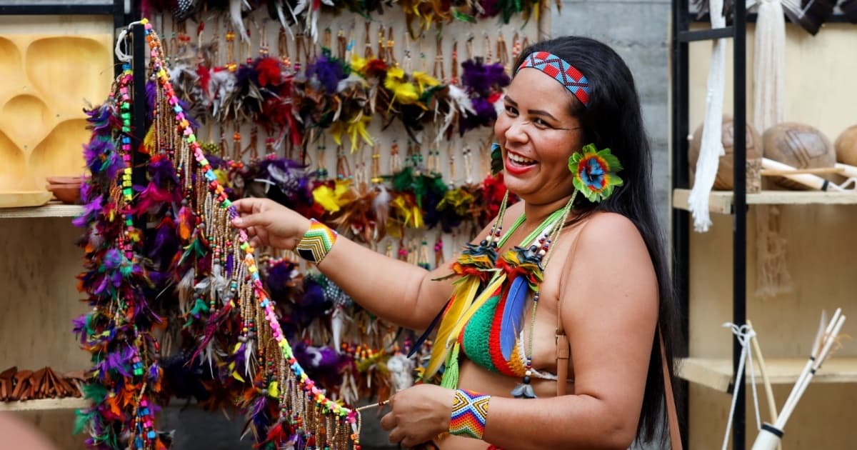 Celebrando as etnias indígenas, artesanato ancestral é destaque na Feira da Bahia, até domingo