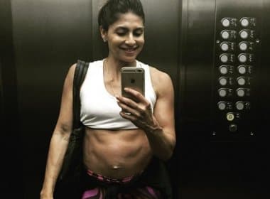 Nutricionista fitness carrega até 500 kg na academia mesmo estando grávida de 8 meses