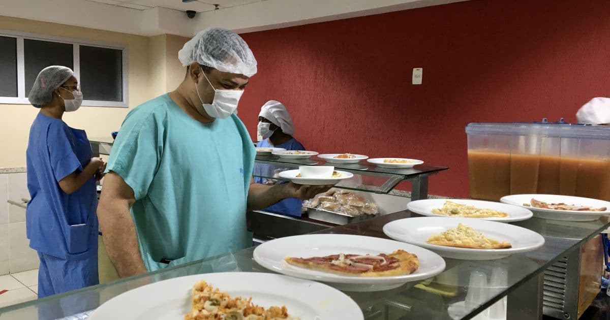 INTS surpreende profissionais do Hospital Espanhol com 'noite de pizza' no plantão