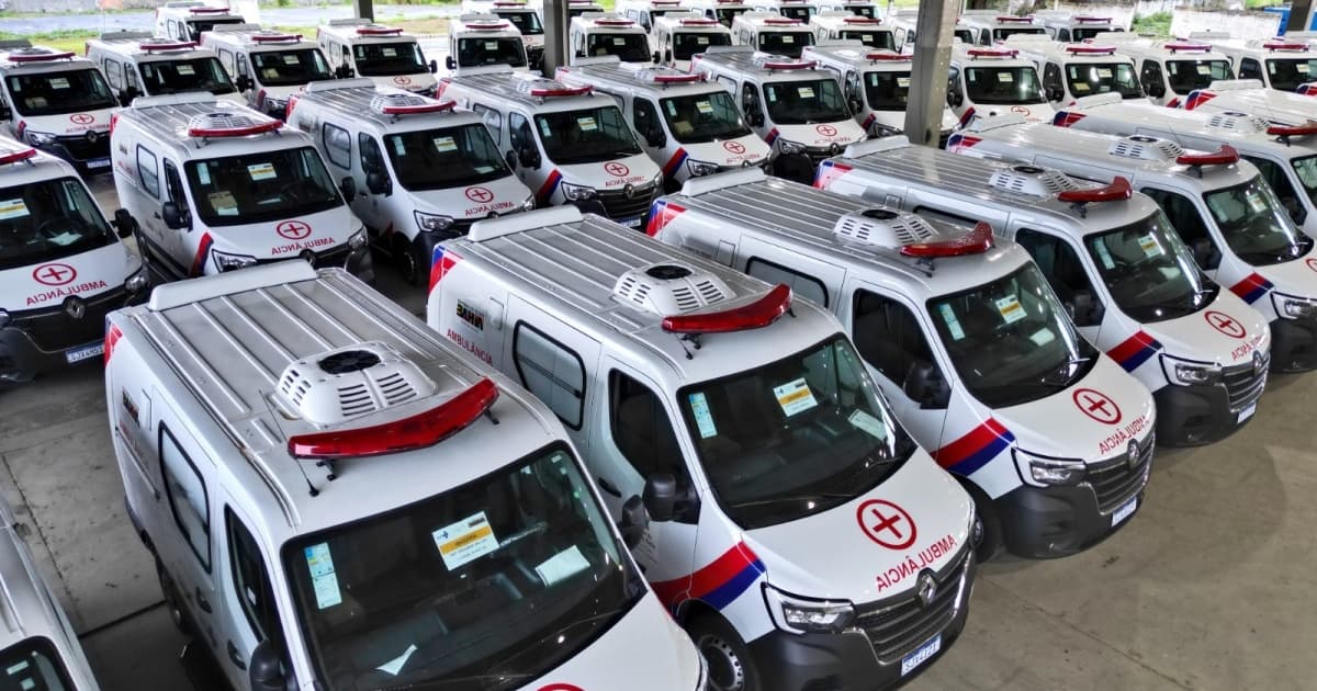 Novas ambulâncias e vans são entregues pelo Governo do Estado para reforçar a frota de saúde na Bahia
