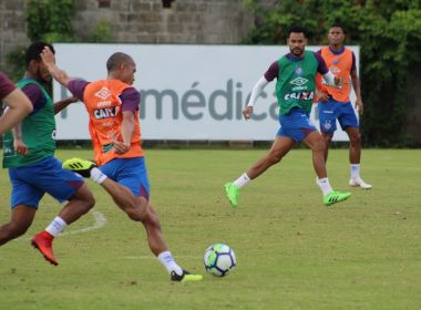 Bahia encerra preparação para encarar o Fluminense; Nino volta a treinar com bola