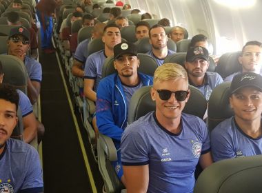 ApÃ³s jogos da Copa do Brasil, Bahia e VitÃ³ria voltam no mesmo voo para Salvador