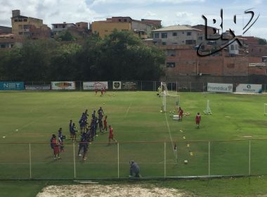 Com Enderson Moreira em campo, Bahia inicia treino no Fazendão