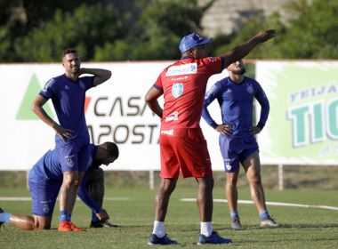 Em treino fechado,Bahia trabalha a tática no Fazendão