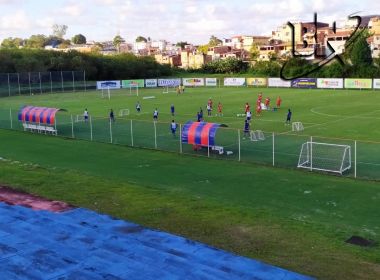 Com retornos, Bahia reforça parte técnica em treino no Fazendão