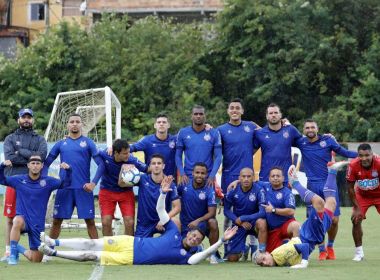 Último treino do Bahia antes de enfrentar o CSA tem bola parada e rachão