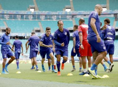 Na Arena Fonte Nova, Bahia finaliza preparação para pegar o Palmeiras
