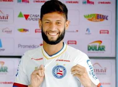 'Me sinto lisonjeado em voltar para casa', diz Capixaba em apresentação no Bahia