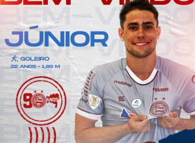 Relacionado para o clássico Ba-Vi, goleiro Júnior é registrado no BID