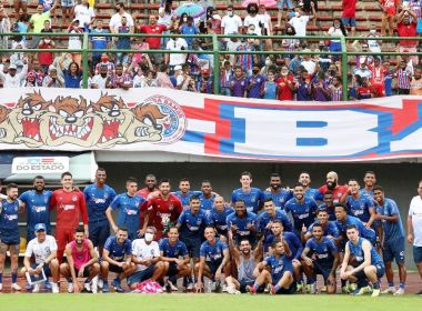 Com presença da torcida, Bahia começa preparação para enfrentar o Sport