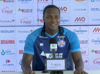 Rodallega fala sobre período ausente do Bahia e pede 35 mil tricolores contra o Criciúma