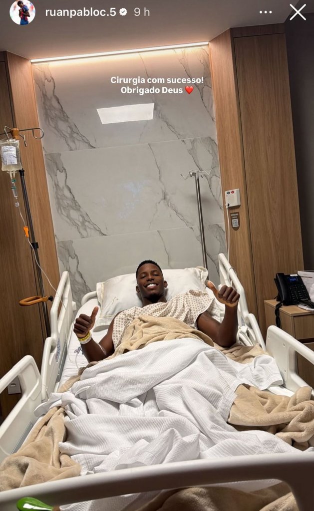 Ruan Pablo durante recuperação