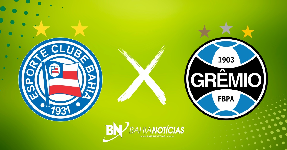 Bahia x Grêmio: Confira prováveis escalações, arbitragem, horário e onde assistir