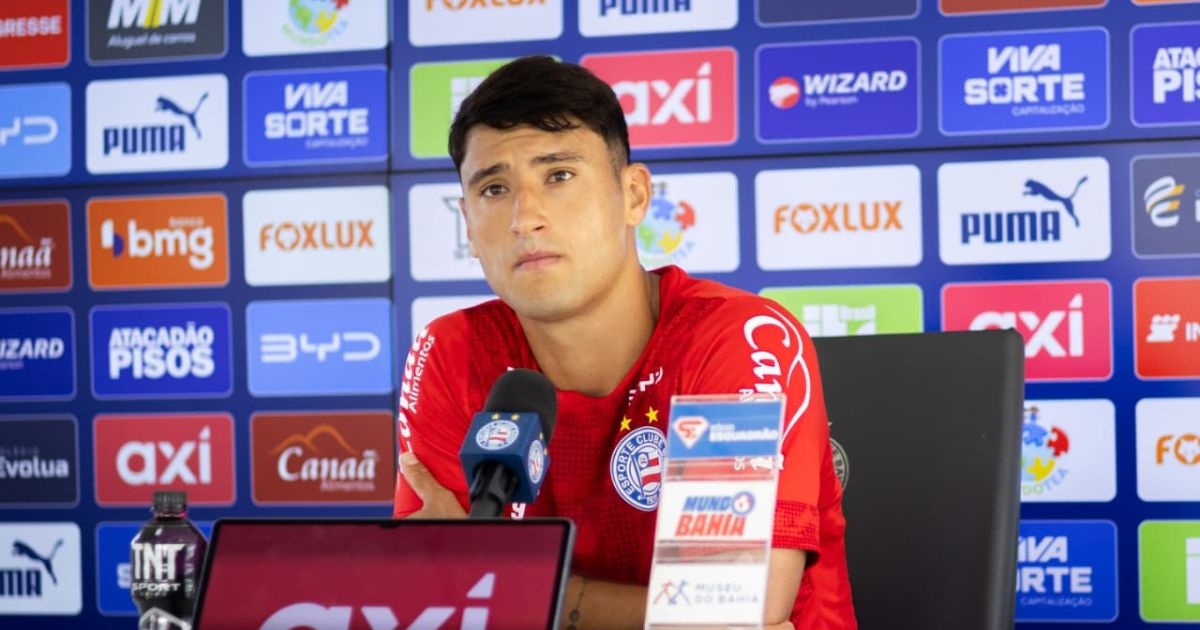 “É um jogo à parte”: Estreante em Ba-Vi, Alejo Véliz destaca tranquilidade do elenco e projeta duelo no Barradão