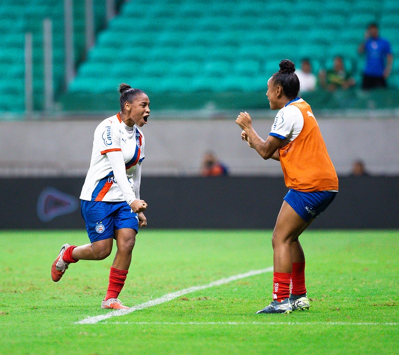 Yanne pega pênalti, e Bahia empata com Palmeiras na ida das quartas do Brasileirão Feminino