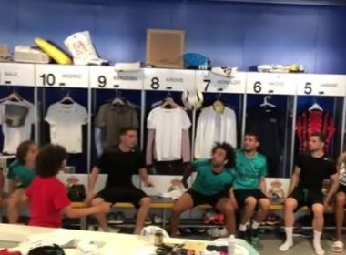 Filho de Marcelo dá show em brincadeira com jogadores do Real Madrid; veja 