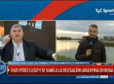 Apresentador argentino coloca repórter de ‘castigo’ por dizer que torceria para o Brasil 