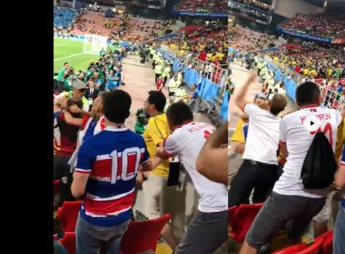 Após Brasil e Sérvia, torcedores brigam no estádio em Moscou; veja