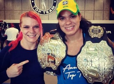 Amanda Nunes é recebida com festa no retorno à academia na Flórida