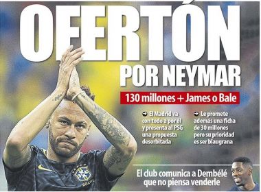 Jornal aponta que Real Madrid prepara oferta de R$ 560 milhões por Neymar