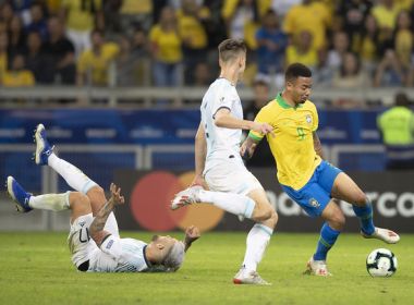 'Estou muito feliz não só pelo gol e sim pela partida da equipe', diz Gabriel Jesus