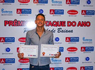 Nadador baiano de 17 anos é destaque esportivo no Prêmio Personalidade Baiana