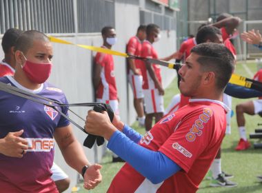 Bahia de Feira realiza treinos em campo durante manhã e tarde desta terça-feira