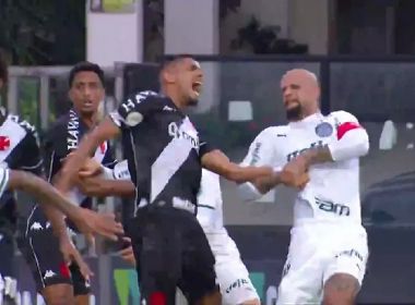 STJD vai julgar chave de braço de Felipe Melo em Léo Matos em jogo Palmeiras e Vasco