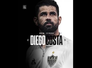 Novo reforço do Atlético-MG, Diego Costa é aguardado em BH nesta segunda