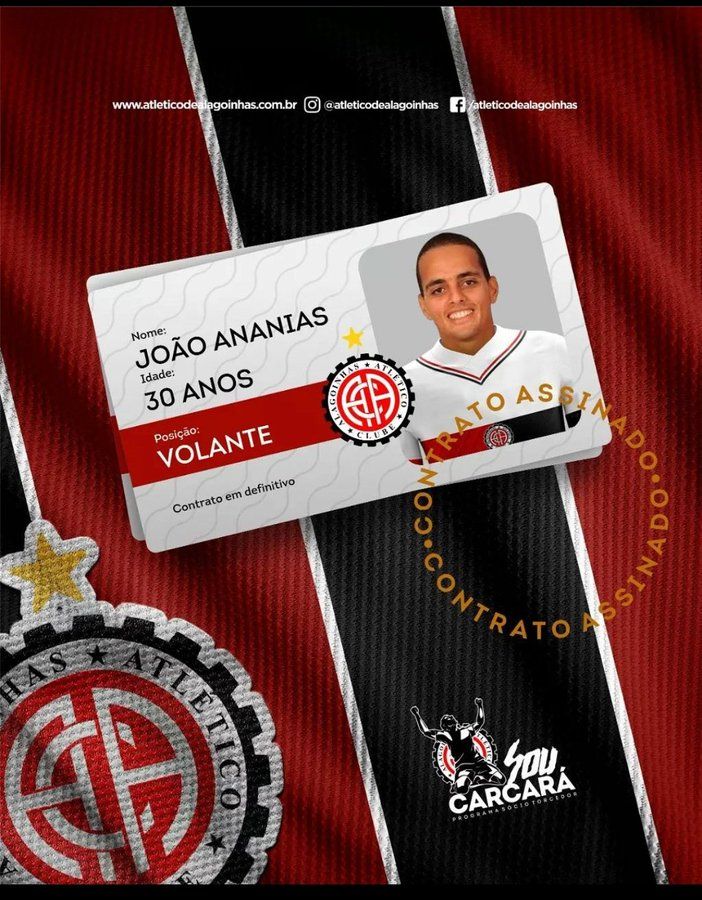 Ex-Náutico e Santa Cruz, João Ananias é o novo reforço do Atlético de Alagoinhas