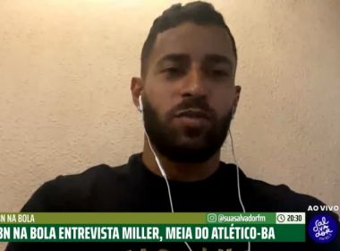 Artilheiro do Baiano, Miller evita falar sobre sair do Atlético-BA e comemora fase: 'Dá confiança'