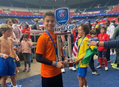 Goleiro baiano de 11 anos conquista campeonato mundial da PSG Academy