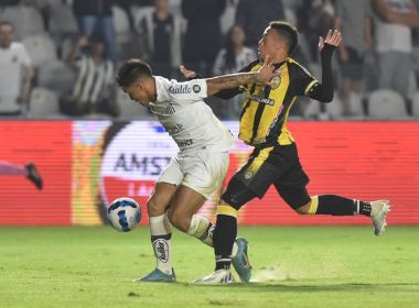 Torcedores do Santos quebram placa da Vila Belmiro após eliminação na Sul-Americana