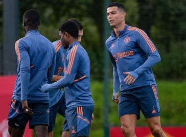 Após bronca do técnico, Cristiano Ronaldo treina normalmente no Manchester United