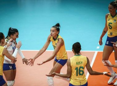 Seleção feminina do Brasil vence Itália no Mundial de Vôlei 