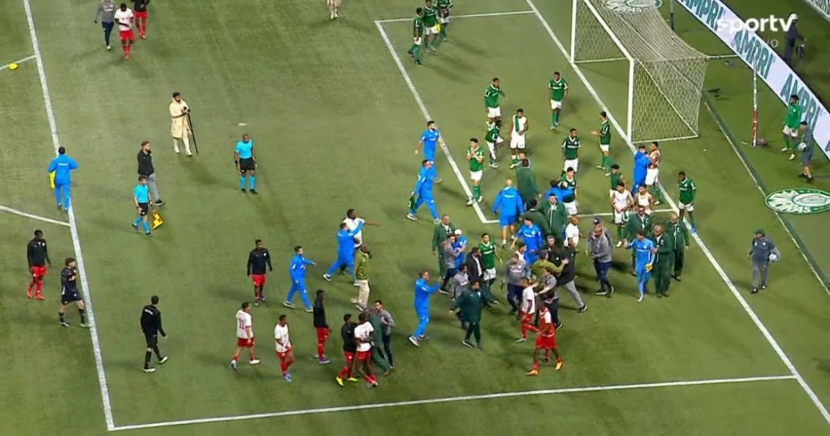 Confusão marca final do Brasileirão Sub-20 após título do Palmeiras no Allianz Parque