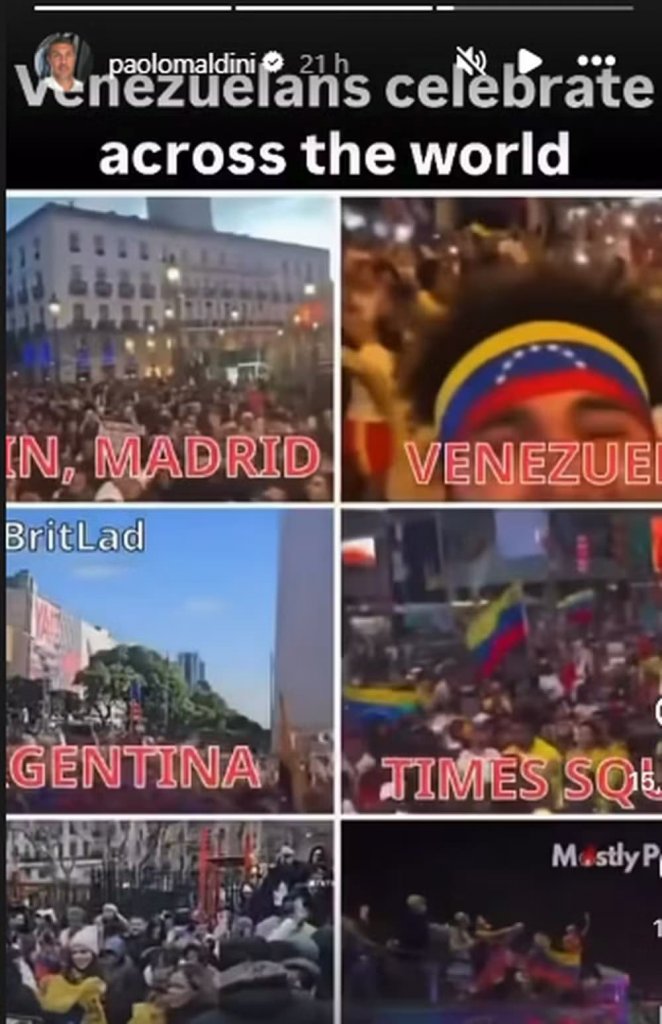 Celebrando a queda do governo venezuelano