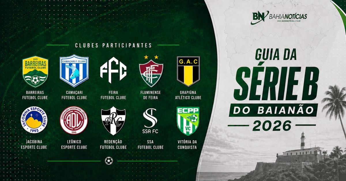 Guia da Série B do Baianão 2026: Saiba detalhes de cada um dos 10 participantes