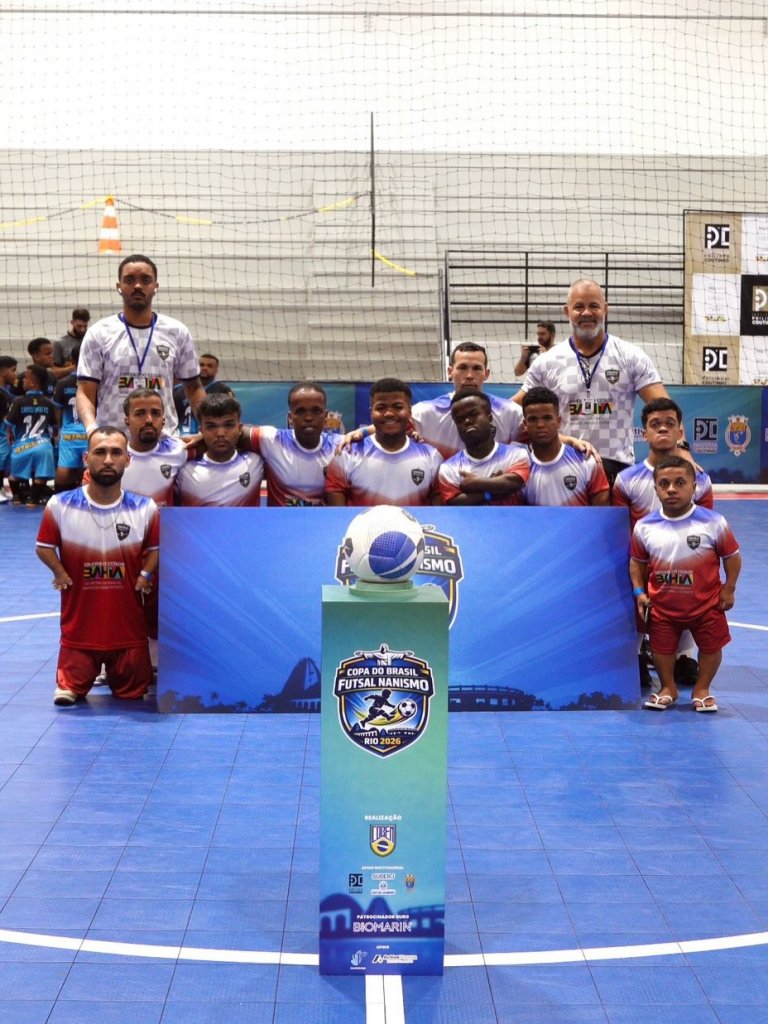 Jogador baiano transforma sonho pessoal em projeto para dar visibilidade ao futsal de atletas com nanismo 6 Equipe União Baiana em ação