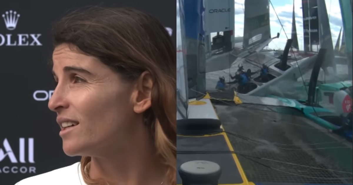 Brasil se envolve em colisão tripla na SailGP, e Martine Grael lamenta: 