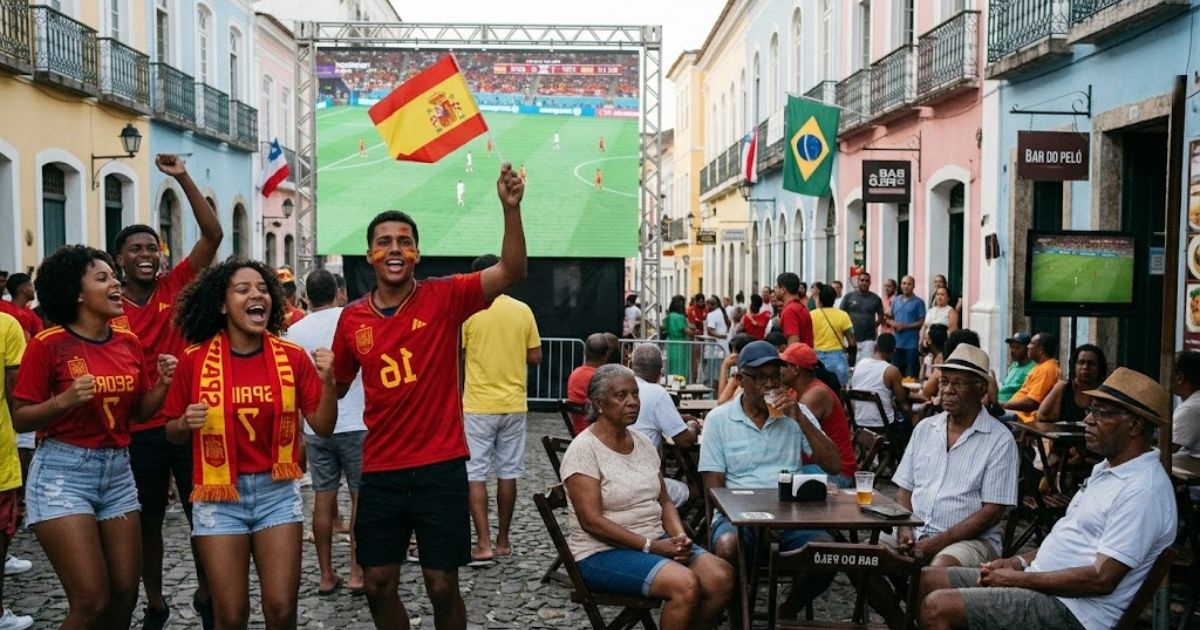 Duplamente/Bahia Notícias: jovens de Salvador torcem pela Espanha, enquanto idosos preferem não escolher lado na final da Copa