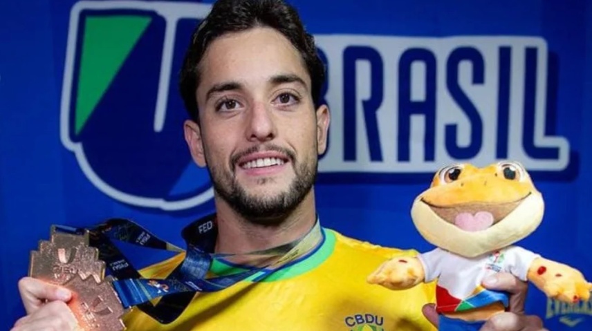 Nadador baiano, Enzo Brandão conquista bronze nos Jogos Pan-Americanos Universitários