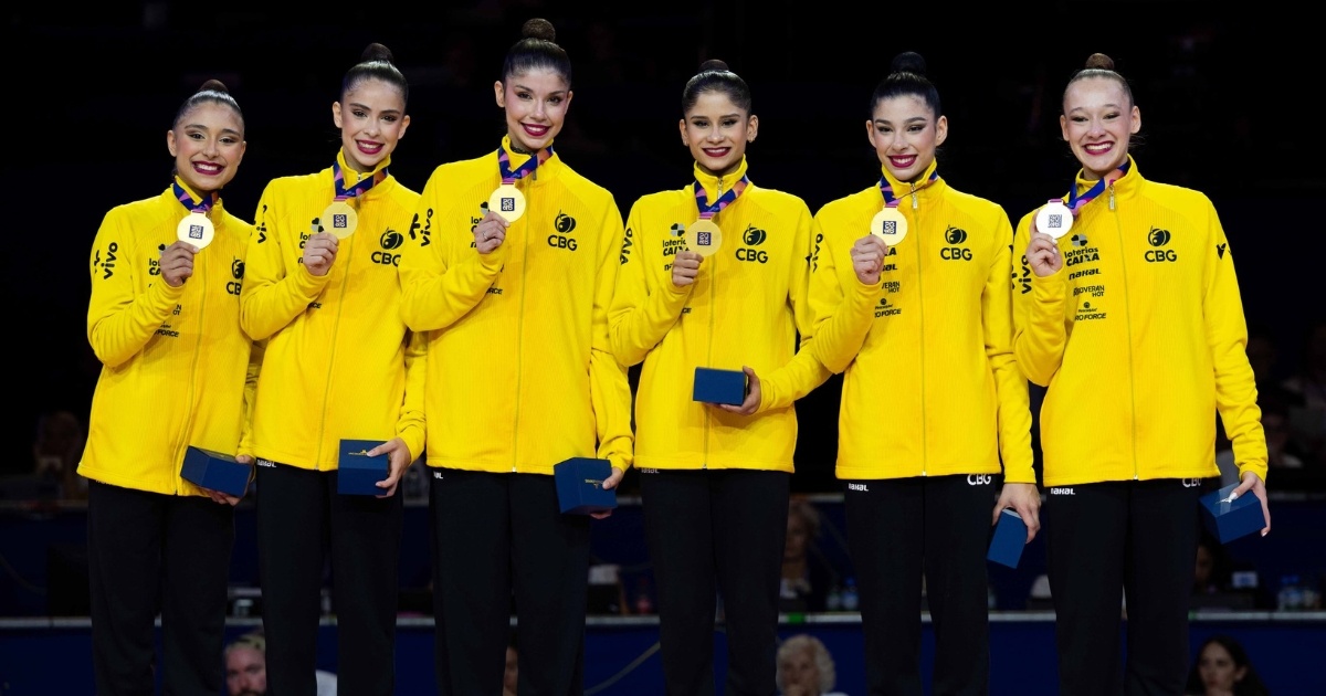 Brasil faz história e conquista ouro inédito no Mundial de Ginástica Rítmica