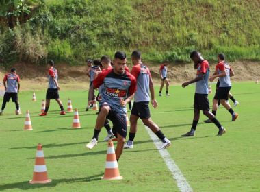 Em treino de dois períodos, Vitória segue preparação para pegar o Sport