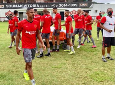 Trabalho tático marca último treino do Vitória antes do jogo contra o CSA