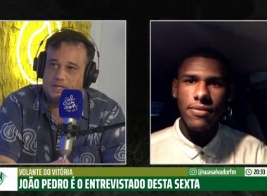 Destaque na temporada, João Pedro diz que se adaptou rápido ao Vitória: 'Foi bem tranquilo'