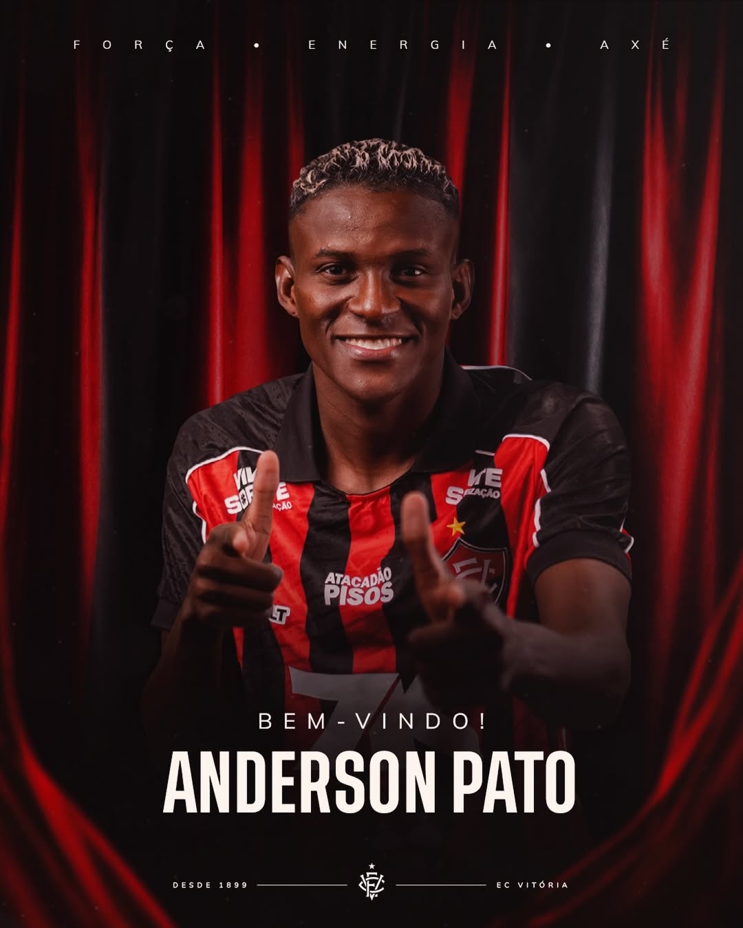 Vitória anuncia contratação do atacante Anderson Pato, ex-Juazeirense 